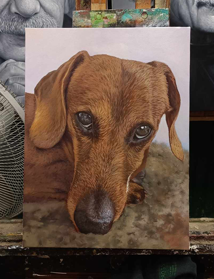 Custom Dog Painting Step 4